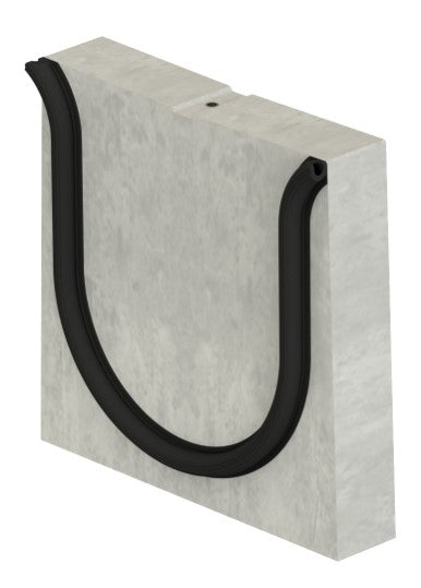 Sluitplaat verholen goot 300mm. Met afdichtingsrubber