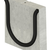 Sluitplaat verholen goot 300mm. Met afdichtingsrubber