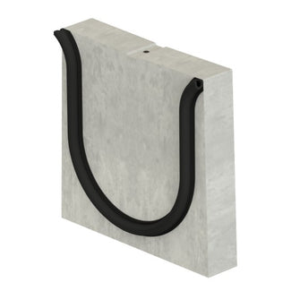 Sluitplaat verholen goot 300mm. Met afdichtingsrubber