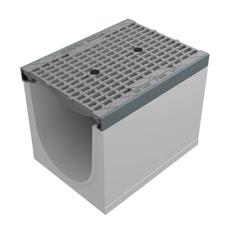 Gitterrinne 300 mm breit. Maxi Pro 300. L=0,5m. Langer Stabrost. F900KN