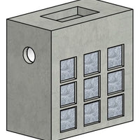 Infiltrationskammer LxBxH=110x60x110cm. Exklusives Oberteil mit Gitter