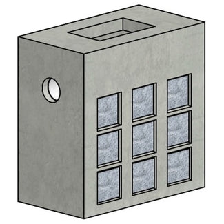 Infiltration chamber lxwxh=110x60x110cm. Exclusive top with grille