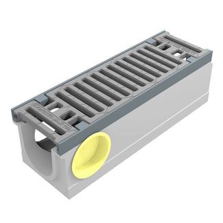 Grate gutter 100mm wide. Maxi 100. L=0.5m. Slot grille. C250KN