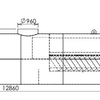 Bypassafscheider 225/1125l/s. Slibvang 22500l. D400KN. Staal