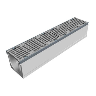 Grate gutter Maxi 150. L=1m. Long bar grating. H=210mm. F900KN