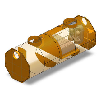 Bypassafscheider 100/500l/s. Slibvang 10000l. D400KN. Staal