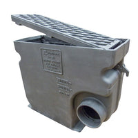 Cast iron street gully 3060LP7. PVC side exhaust 160. lxwxh=750x295x603mm