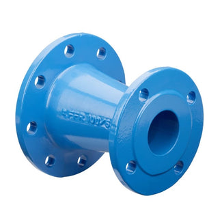 Gietijzeren verloopflens DN80-DN65mm. Centrisch, PN10/16