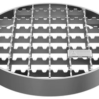 Stainless steel one-piece drain D200, round. Mesh grid. L/15KN. Side discharge 110mm