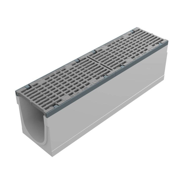 Maxi 200 Gutter. L=1m. Long-rod grating. F900KN