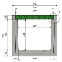 Cable duct 5045. C250. Inset lid. L=2m