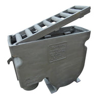 Gietijzeren straatkolk 2357TP0. PVC onderuitlaat 160. lxbxh=665x230x572mm