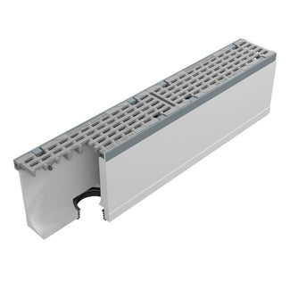 Grate gutter 100mm wide. Maxi 100. L=1m. Long bar grate. D400KN