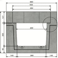 Cable duct 4030. D400. Inset lid. L=1m