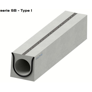 Verholen goot 300mm. L=4m. D400. Tussenbrug staal, omranding beton