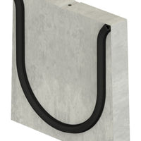 Sluitplaat verholen goot 200-300mm. Met afdichtingsrubber