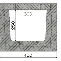 Grate gutter 3025. A15. Inset grille. L=2m. For concrete grid