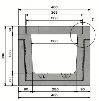 Cable duct 3025. A15. Inset lid. L=2m