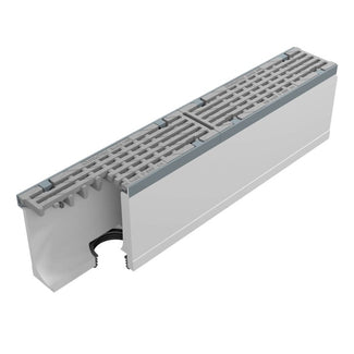 Grate gutter 100mm wide. Maxi 100. L=1m. Long bar grating. F900KN