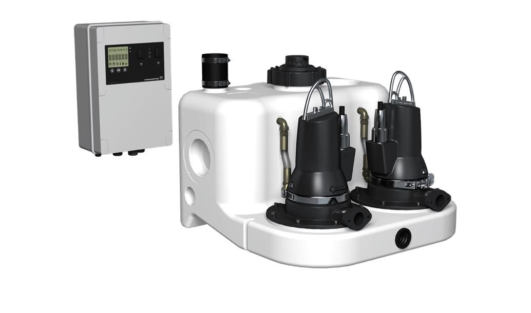 Grundfos Hebeanlage Multilift MDG 09.3.2. Doppelpumpen. 16m3/h. H=14,4m.400V