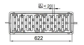 Cast iron street gully 2357TP1. PVC bottom outlet 160. lxwxh=665x230x572mm