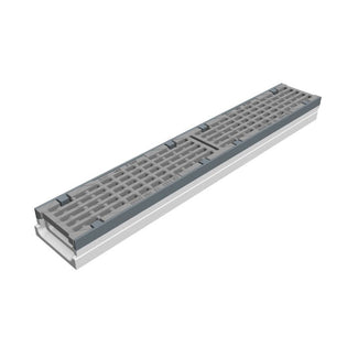 Grate gutter 100mm wide. Maxi 100. L=1m. Long bar grate. F900KN