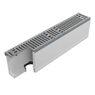 Grate gutter Maxi 100. L=1m. Slot grille. H=260mm, bottom drain 110mm. C250KN