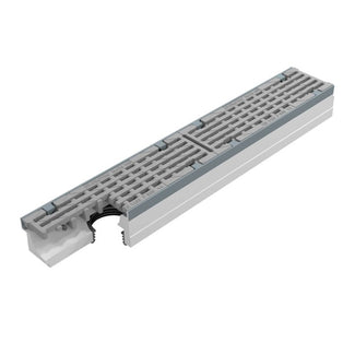 Grate gutter 100mm wide. Maxi 100. L=1m. Long bar grate. F900KN