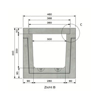 Grate gutter 3030. A15. Inset grille. L=3m. For concrete grid