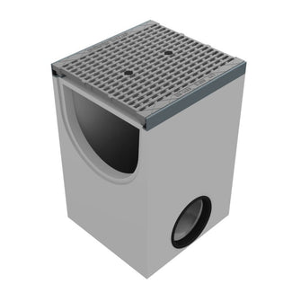 Maxi Pro 400 sand trap. L=0.5m. Long-bar grate. 200mm outlet. E600KN