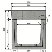 Cable duct 4040. D400. Surface-mounted lid. L=3m