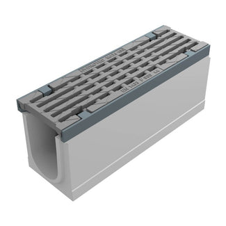 Grate gutter 100mm wide. Maxi 100. L=0.5m. Long bar grating. F900KN