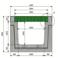 Cable duct 3025. C250. Inset lid. L=1m