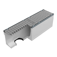Grate gutter Maxipur 200. L=1m. Long bar grate. Under drain 160mm. D400KN