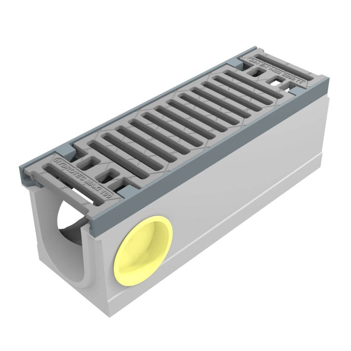 Grate gutter 100mm wide. Maxi 100. L=0.5m. Slot grille. C250KN