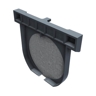 PE end plate closed Top/Maxi 100. H=185-260mm