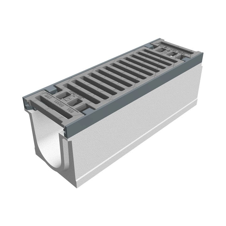 Grate gutter 100mm wide. Maxi 100. L=0.5m. Slot grille. C250KN