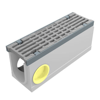 Grate gutter 100mm wide. Maxi 100. L=0.5m. Long bar grate. F900KN