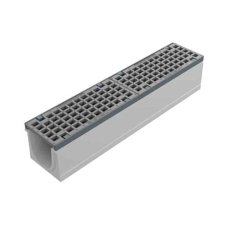 Grate gutter Maxi 150. L=1m. Mesh grid. H=210mm. E600KN