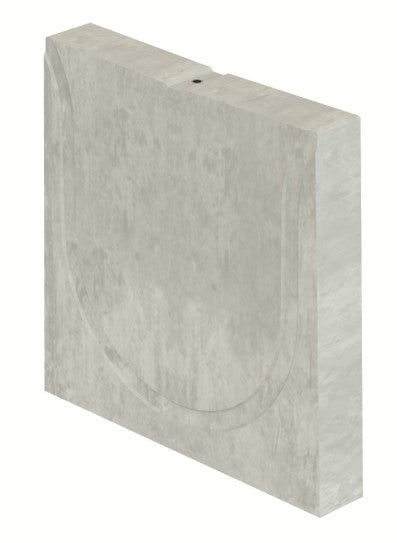 Sluitplaat verholen goot 500mm. Zonder afdichtingsrubber