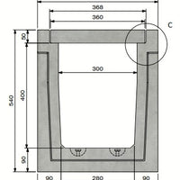 Cable duct 3040. A15. Inset lid. L=3m