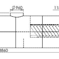 Koaleszenzabscheider 300l/s. Schlammfang 30.000l. D400KN. Stahl