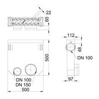 Zelfdragende zandvanger Hydroblock 100. L=0,5m