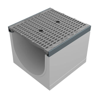 Gitterrinne 400 mm breit. Maxi Pro 400. L=0,5m. Langer Stabrost. E600KN