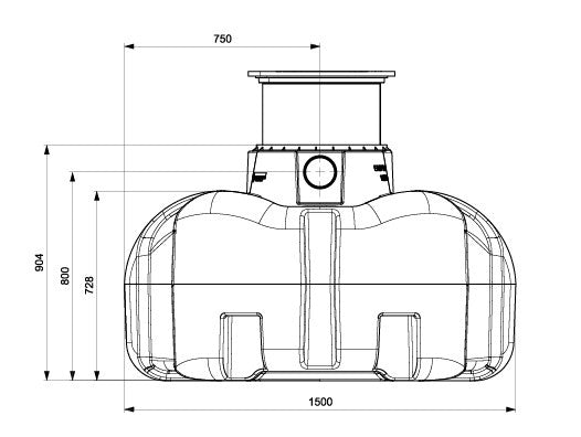 Rainwater tank Easy Rain 1,500 l