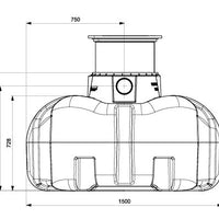 Rainwater tank Easy Rain 1,500 l