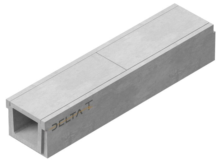 Betonnen kabelgoot Delta-T 6060. Klasse A, 15KN. Inliggend deksel. L=2m