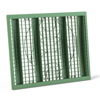 Rigofill ST-A side wall grille. Green. lxwxd=800x660x30mm