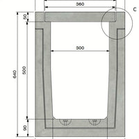 Kabelgoot 3050. A15. Inliggend deksel. L=3m