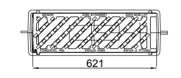 Gietijzeren straatkolk 2357TP7. PVC onderuitlaat 160. lxbxh=665x230x572mm
